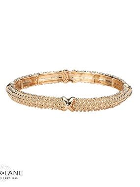 RICA Gold Beaded Knot Bangle Bracelet | Bestseller | NEW